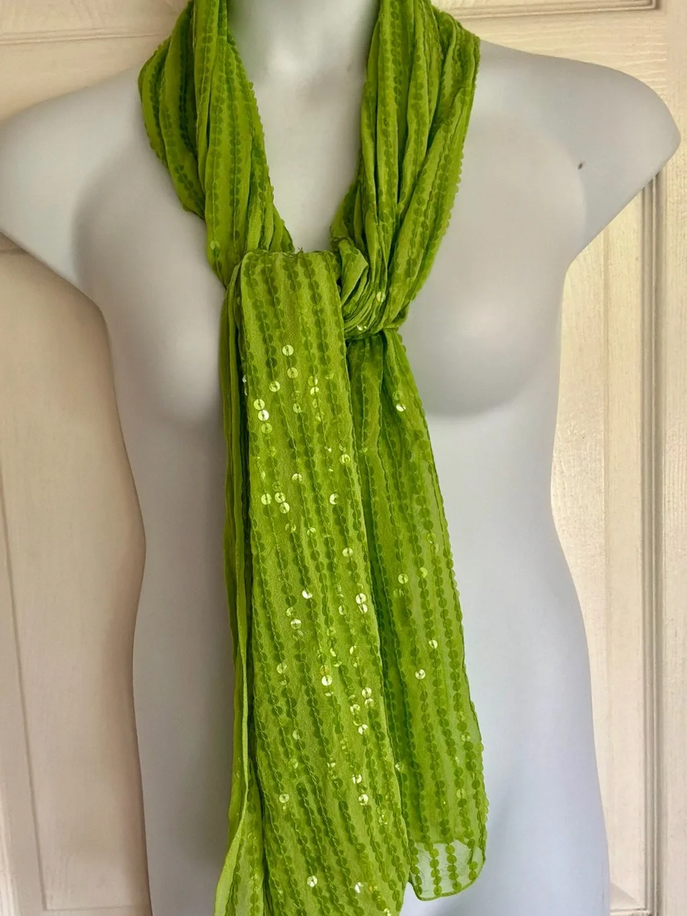 Embellished Silk scarf